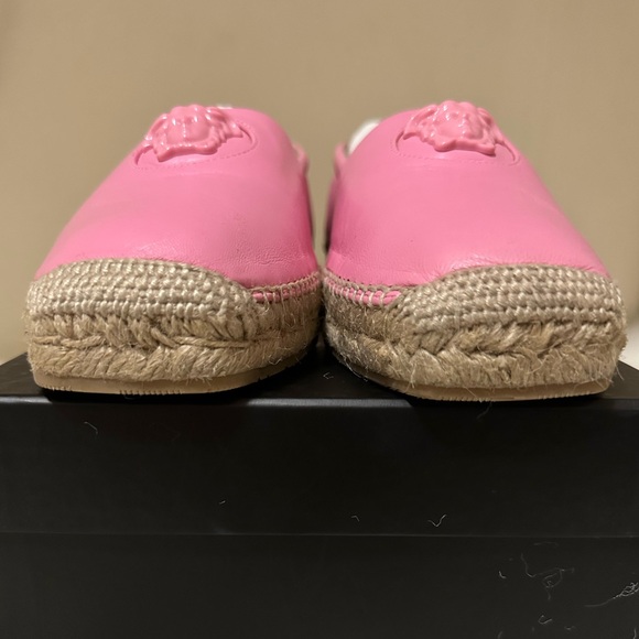 Versace Medusa Coated Canvas Espadrilles size 38 Baby Pink - Picture 3 of 6